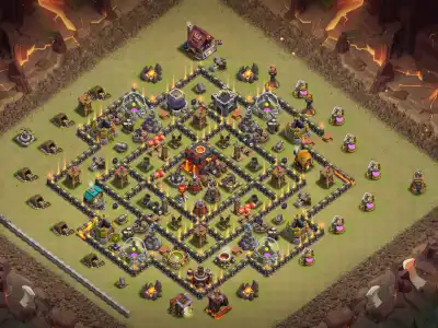Layout TH10 War Base Anti Air Layout for Legend League Copy Link