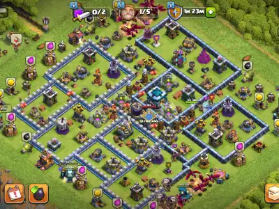 Layout TH13 Anti 2 Star COC Base Layout with Protected Town Hall