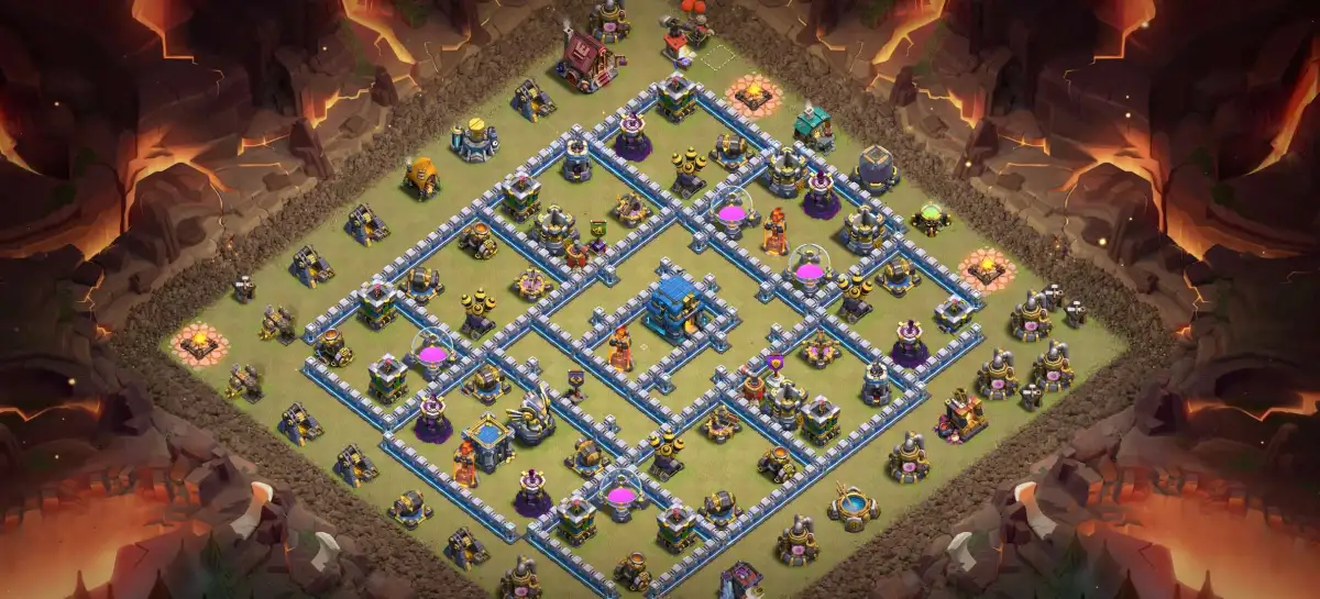 TH12 Anti Electro Dragon War Base for Clash of Clans