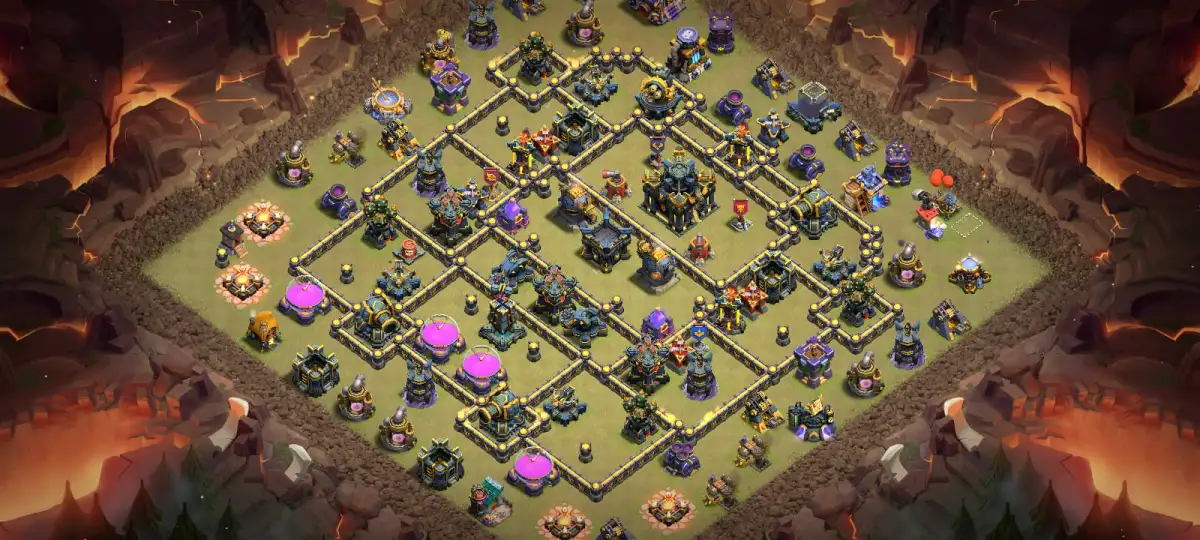 TH17 War Base Layout for Clash of Clans Anti 2 Star