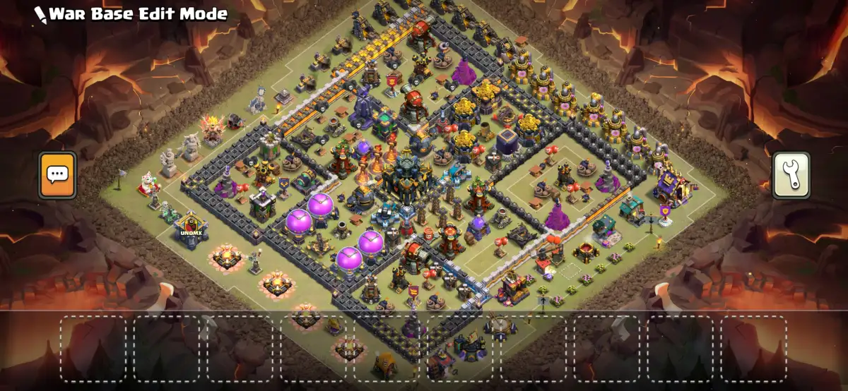 Clash of clans TH17 War Base layout for CoC with Anti 3 Star Double decker 