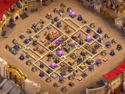 Layout TH16 War Base Anti 2 Star for Clash of Clans Legend League