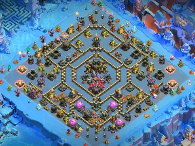 Layout Highclass TH17 War Base Anti 2 Star | Clash of clans