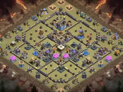 Layout TH18 Legend League Base with Anti 3 Star Core