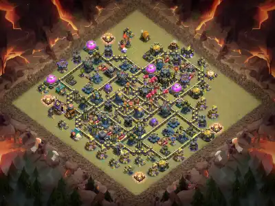 Layout TH17 War Base Anti 3 Star Layout for Clash of Clans