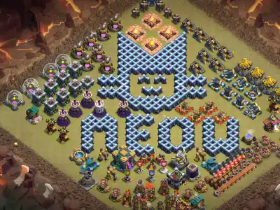 Layout TH14 Troll Base Layout with Cat and Meow Walls Copy Link
