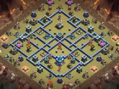 Layout TH13 War Base Anti 3 Star for Clash of Clans