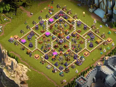 Layout TH16 Anti Air Base for Clash of Clans | Anti Electro Dragon