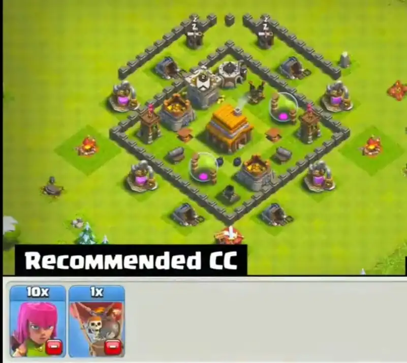 TH4 Anti Everything War Base for Clash of Clans