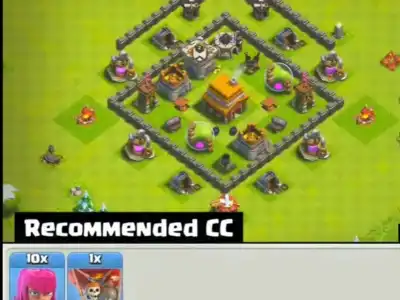 Layout TH4 Anti Everything War Base for Clash of Clans
