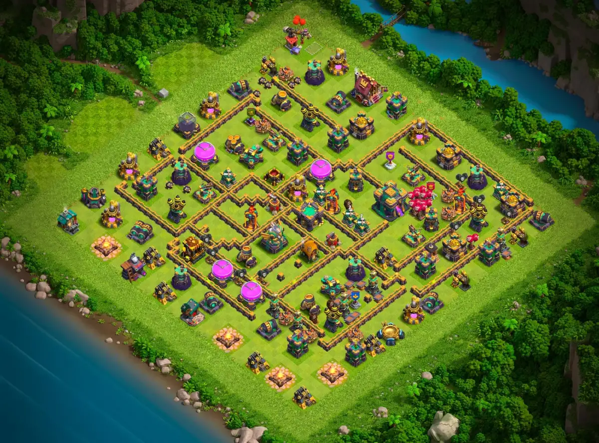 TH14 Legend League Base Layout for Clash of Clans Defense