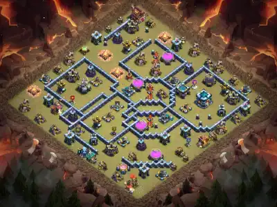 Layout TH13 War Badr Anti 3 Star Base for Coc | Clash of Clans