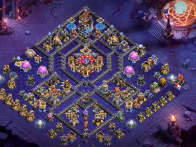 Layout TH18 Legend League Base with Central Anti 3 Star Core