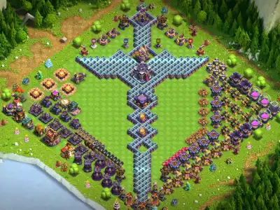 Layout TH15 Farming Base Copy Link - Sword Style Loot Base for Clash of Clans