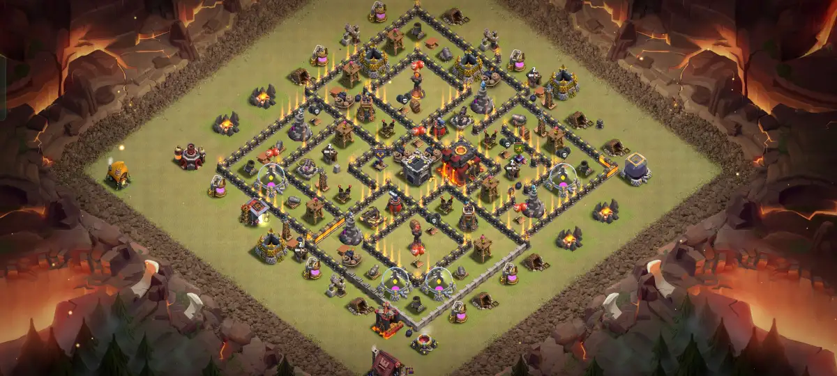 TH10 Hybrid Base Layout for Clash of Clans Copy Link