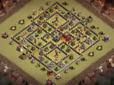 Layout TH10 Hybrid Base Layout for Clash of Clans Copy Link