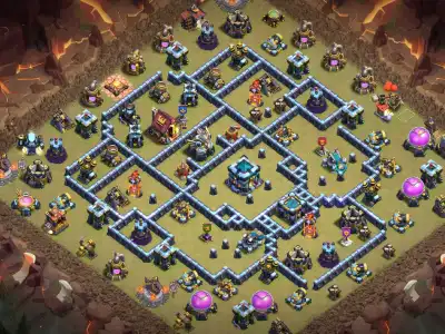 Layout TH13 Anti 2 Star Defense Base for Clash of Clans