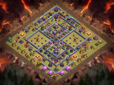 Layout TH15 War Base Anti 3 Star Layout With Split Core Copy Link