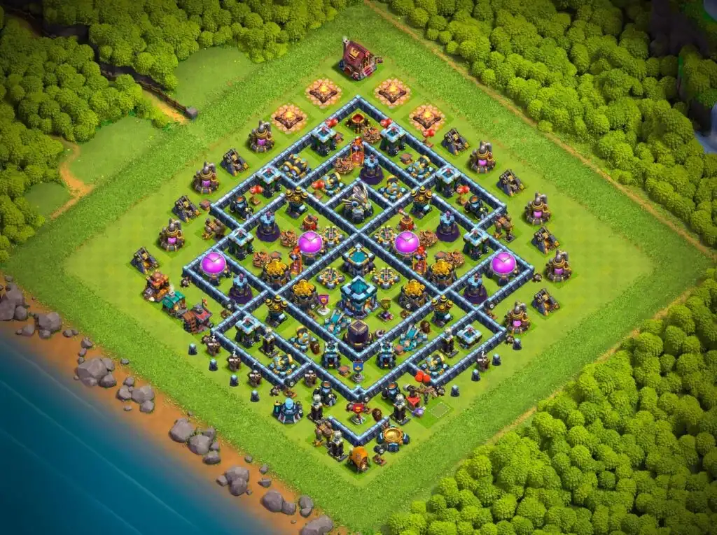 TH13 Farming Base Anti 3 Star Layout with Copy Link