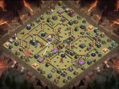 Layout TH14 War Base for CoC Anti 3 Star Copy Link