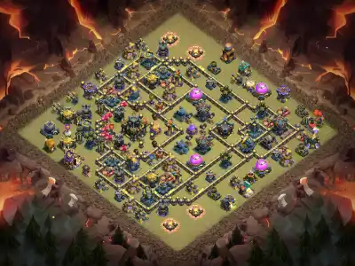 Layout TH17 War Base Anti 3 Star for Clash of Clans Copy Link