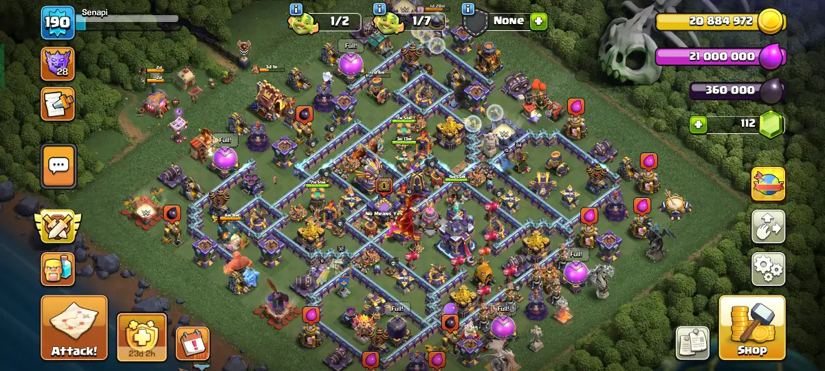 TH15 Anti Air Base with Split Core for Electro Dragon Defense