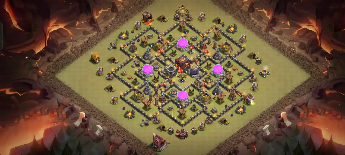 TH10 War Base Anti 2 Star Layout for Legend League