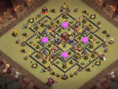 Layout TH10 War Base Anti 2 Star Layout for Legend League