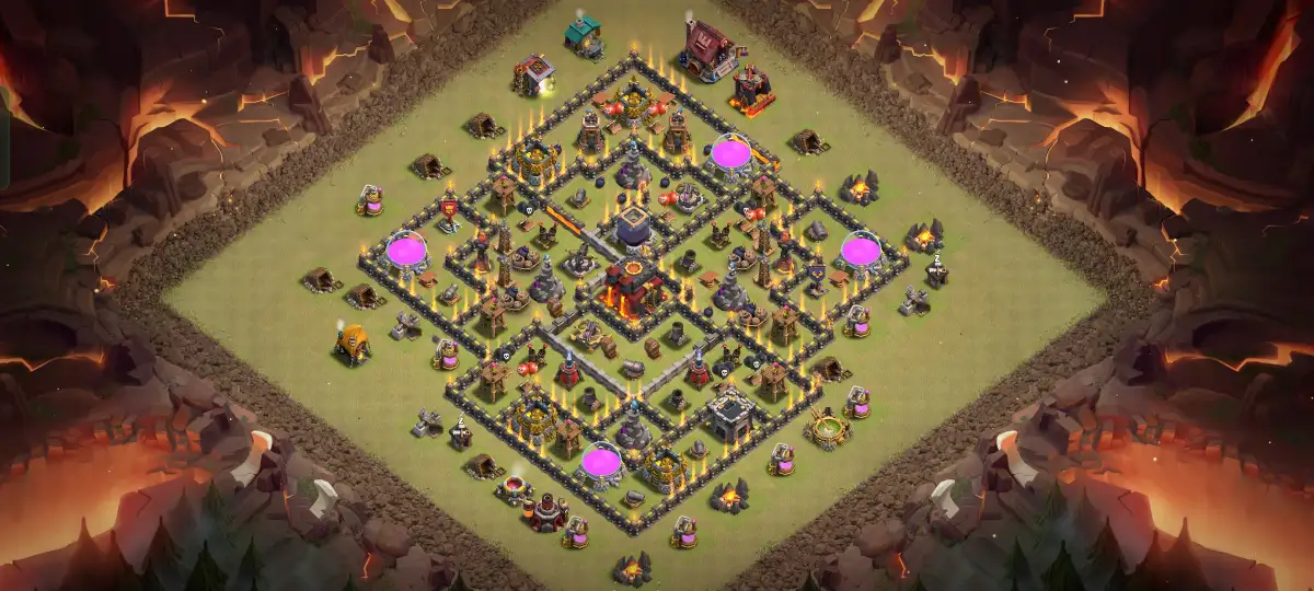 TH10 Anti 2 Star War Base Layout for Clash of Clans