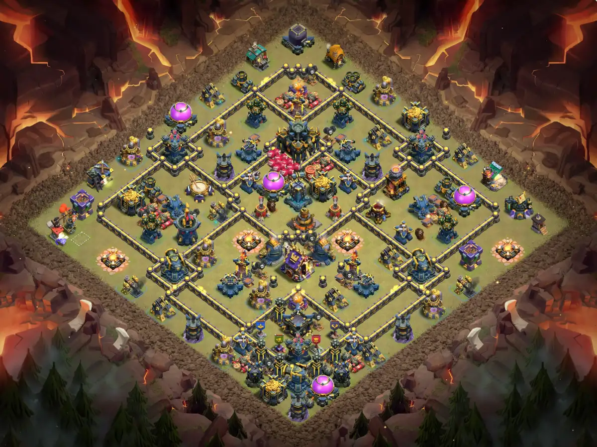 TH17 War Base Anti 3 Star Layout with Tough Core Pathing