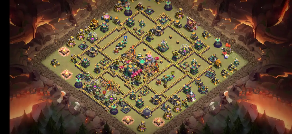 TH14 War Base Anti 2 Star Layout for Clash of Clans