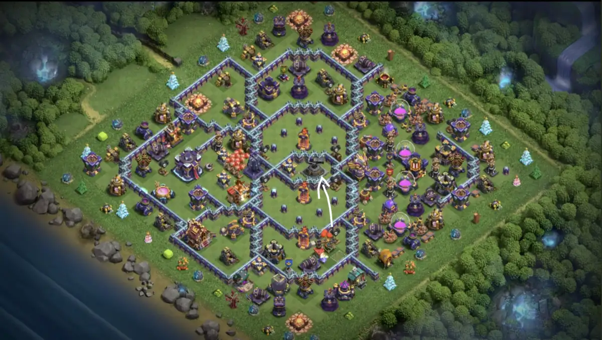 TH15 War Base for Clash of Clans Anti 3 Star Copy Link
