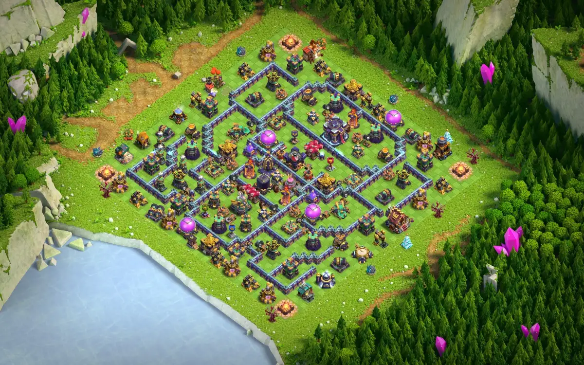 TH15 War Base with Split Core Anti 3 Star Design
