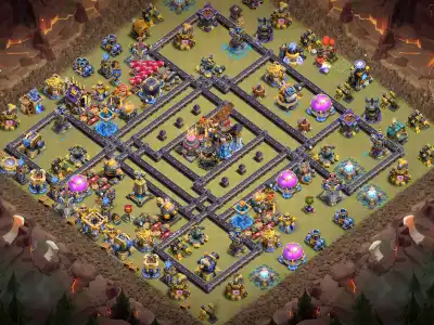 Layout TH18 War Base Anti 2 Star for Clash of Clans Legend Play
