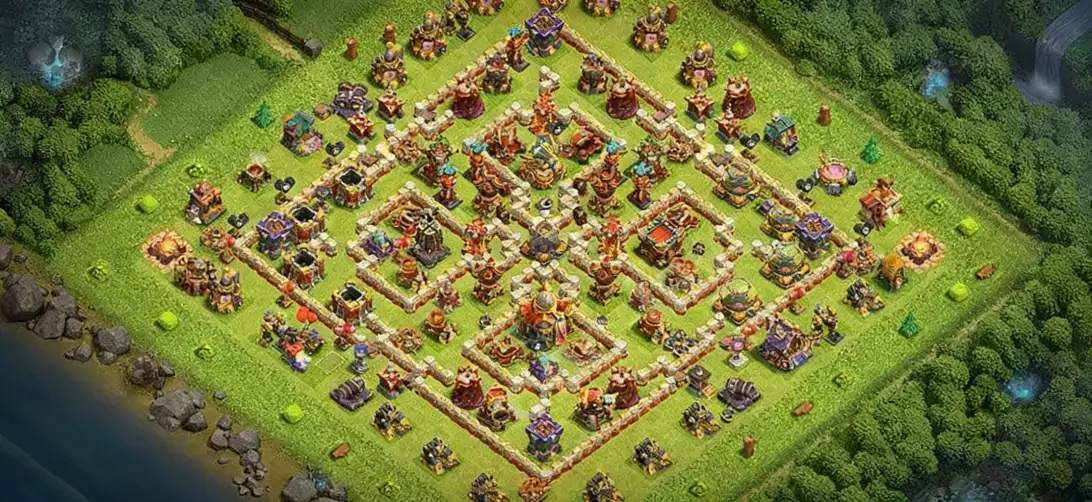 Layout Smart TH16 Farming Coc Layout | Anti 3 Stars Quickhalf Clash Village