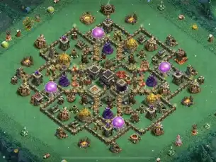 Pro TH9 Farming Coc Layout | Anti Everything Peace Land