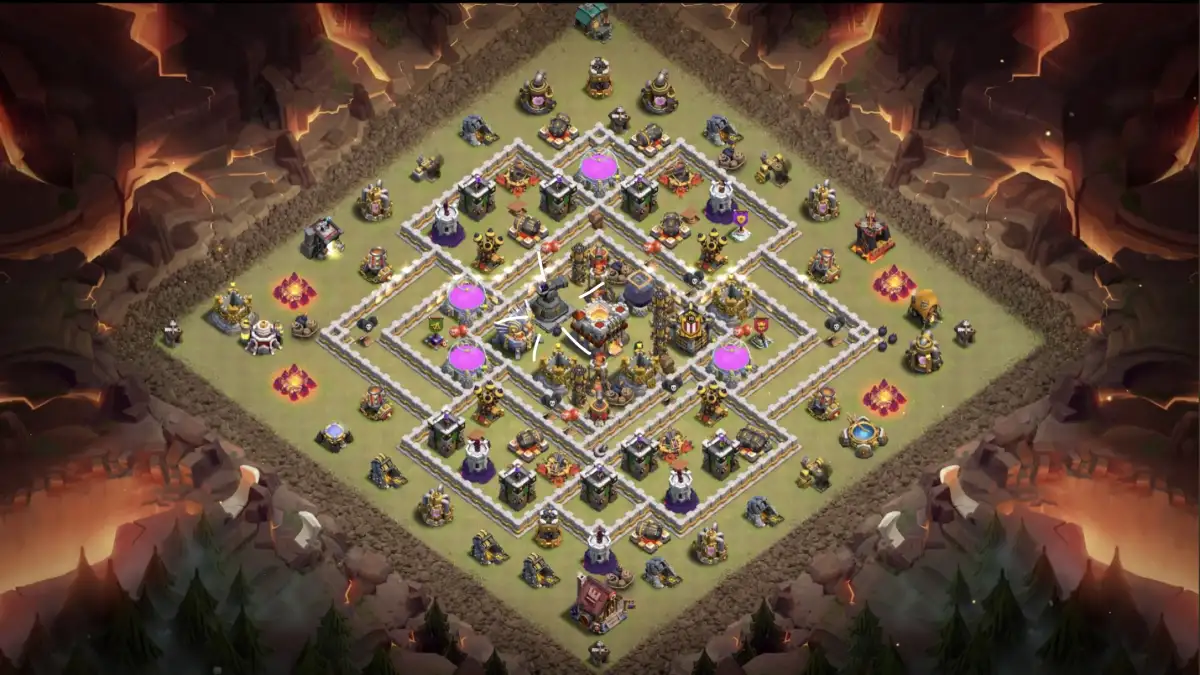 TH11 War Base Anti 3 Star Diamond Ring | Clash of Clans