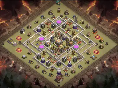 Layout TH11 War Base Anti 3 Star Diamond Ring | Clash of Clans
