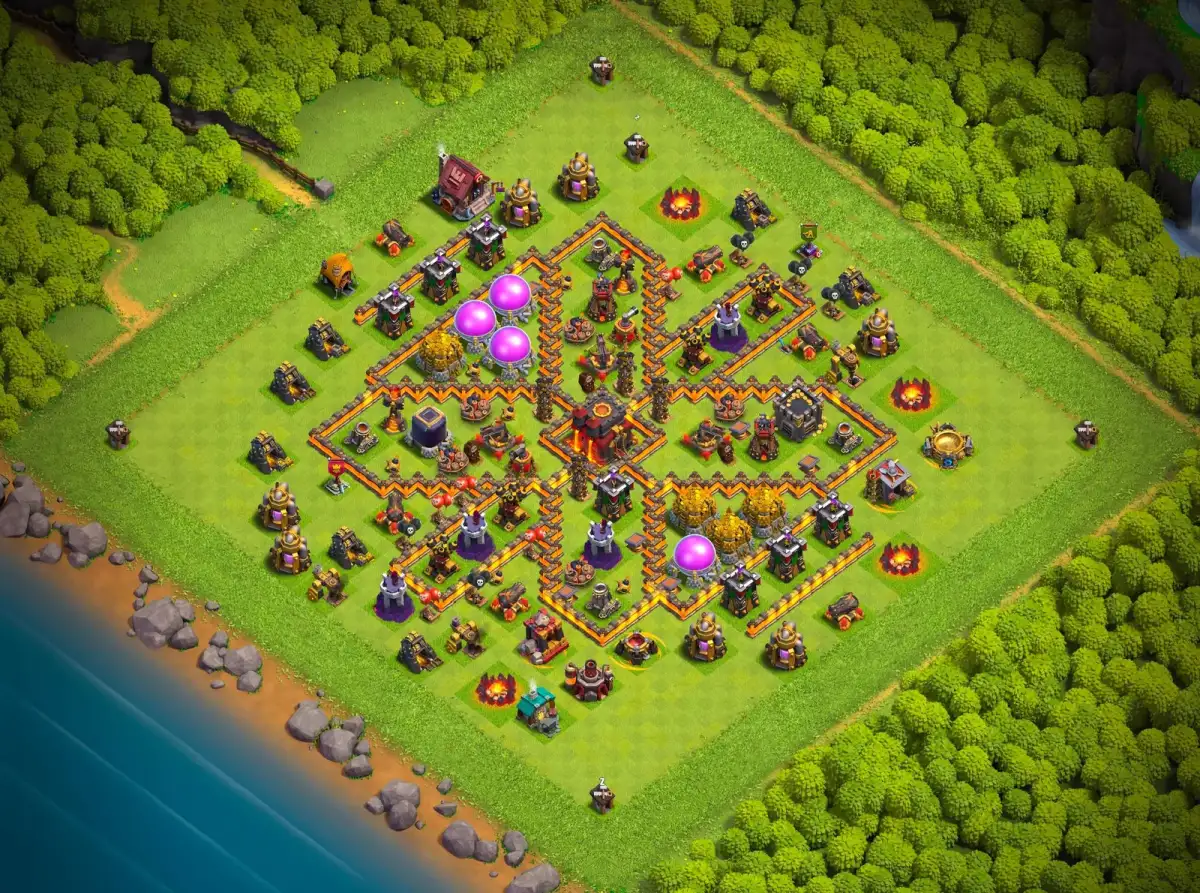 TH10 Farming Base Copy Link | Safe Dark Elixir Clash of Clans