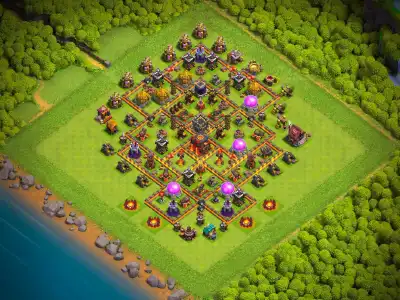 Layout TH10 Defense Base Layout Copy Link for Clash of Clans