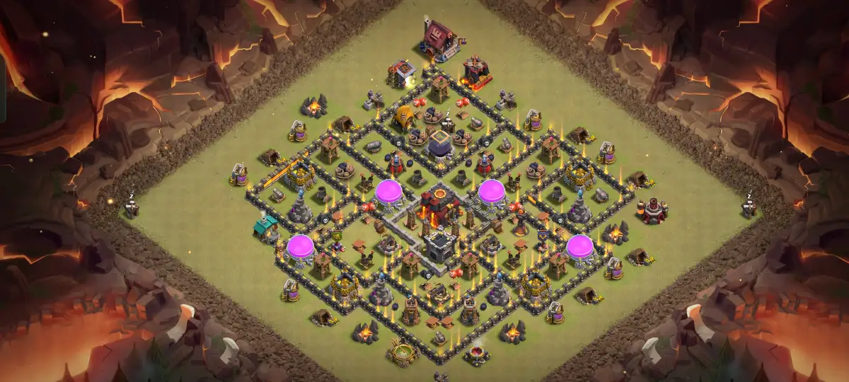 TH10 War Base Anti Air Layout with Tough 2-Star Defense