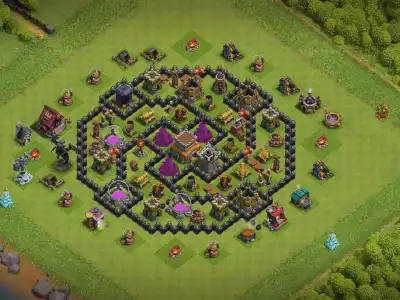 Layout TH8 Anti Dragon Base with Protected Air Defense Core