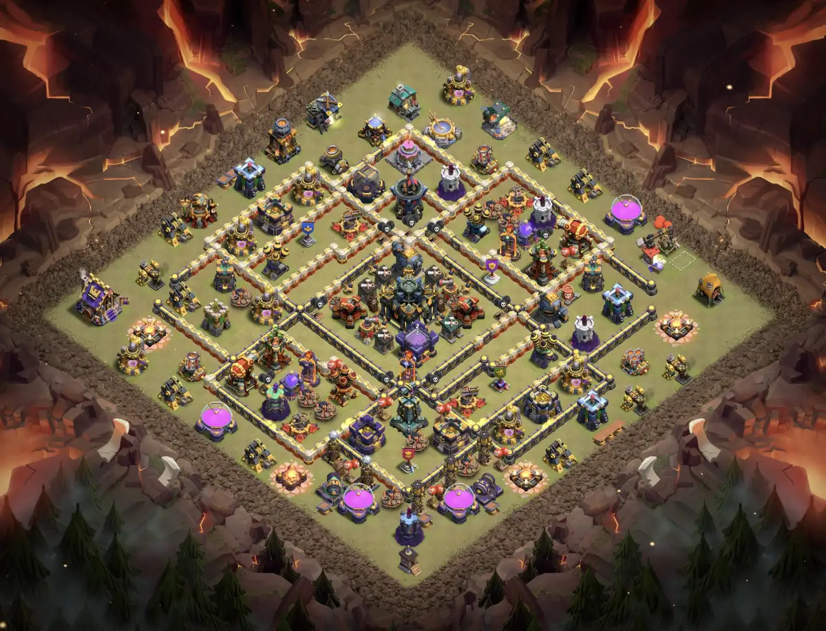 TH17 Defense Base with Central Town Hall Core
