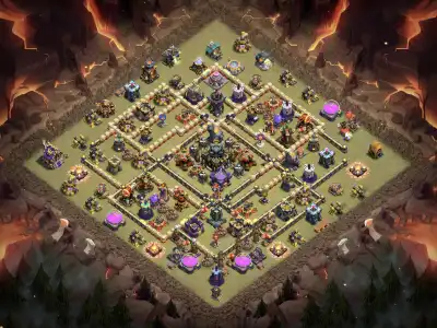 Layout TH17 Defense Base with Central Town Hall Core
