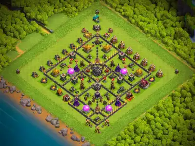 Layout TH9 Hybrid Base Layout for Clash of Clans Copy Link