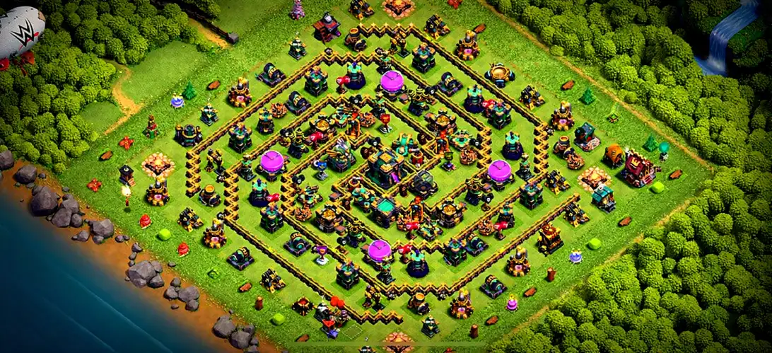 Layout Best TH14 Farming Coc Layout | Anti Everything Spiral Village
