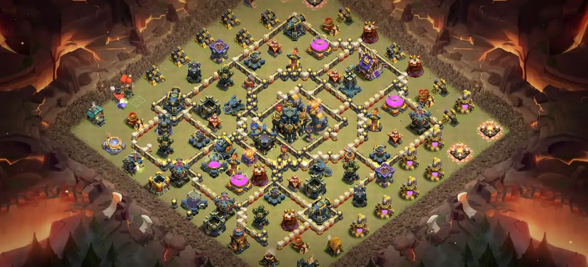 TH17 War Base Anti 2 Star Layout with Copy Link