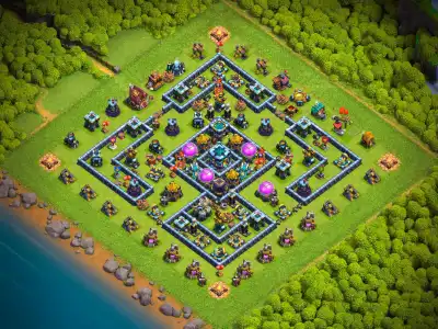 Layout TH13 Farming Base Anti 3 Star Layout for Clash of Clans