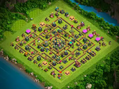 Layout TH14 Legend League Base Layout for Clash of Clans Defense
