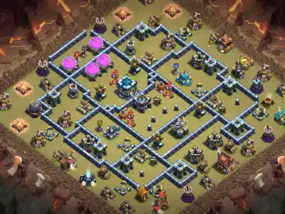 Layout TH13 Farming Base for CoC Anti Electro Dragon Copy Link